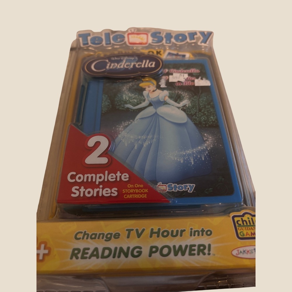 Jakks Pacific TeleStory Cartridge Kids OS Blue Disney Cinderella 2 Stories